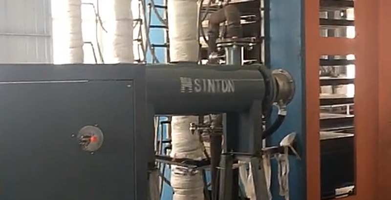 導熱油爐用于壓板機升溫現場